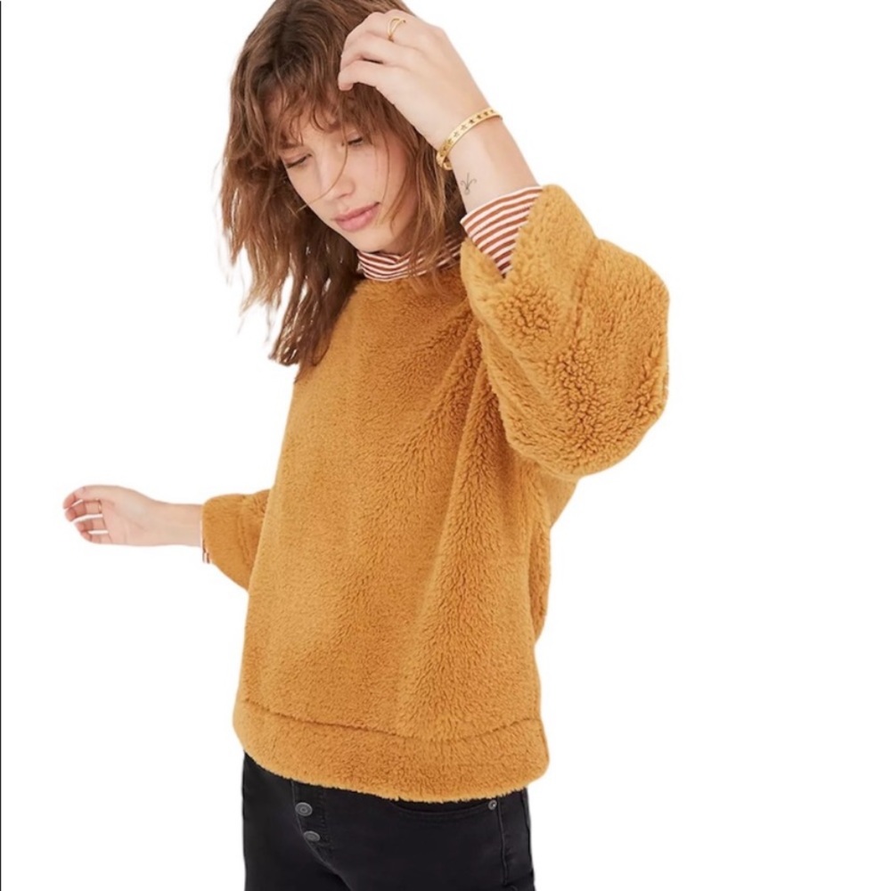 10/$25 Madewell// sherpa sweatshirt, size M - Picture 7 of 8